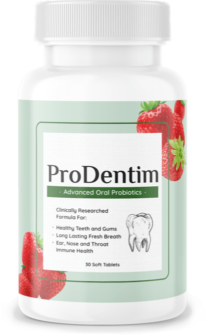 ProDentim oral probiotic supplement bottle - official product image
